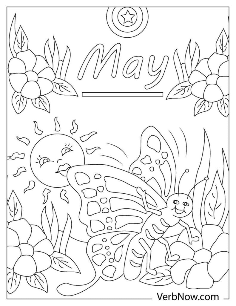 Free MAY Coloring Pages For Download Printable PDF