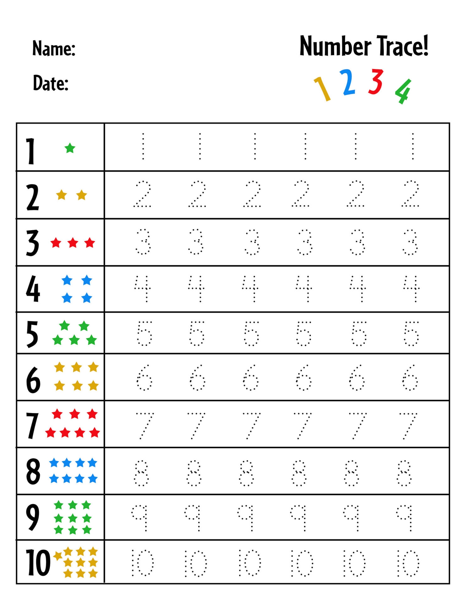 traceable number worksheets traceable number worksheets