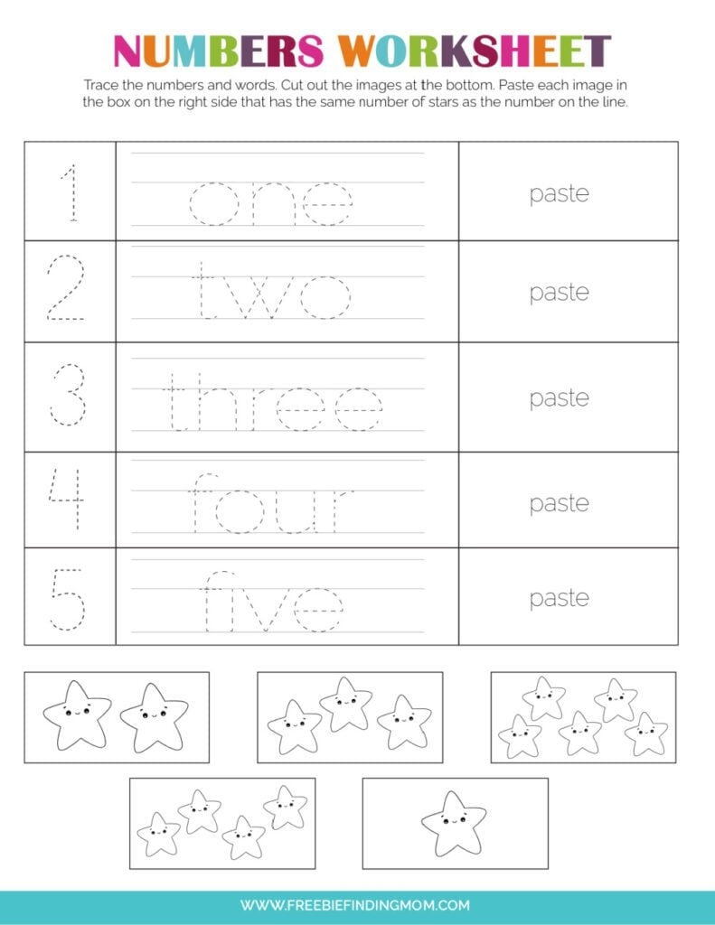 Free Preschool Worksheets Numbers