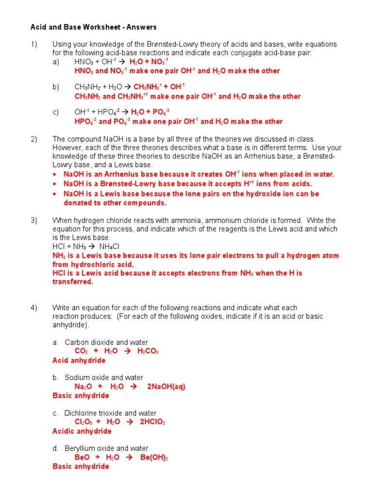 Free Printable Acids And Bases Worksheets Worksheets Library