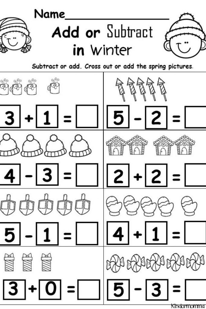 Free Printable Addition And Subtraction Worksheets For Kindergarten 