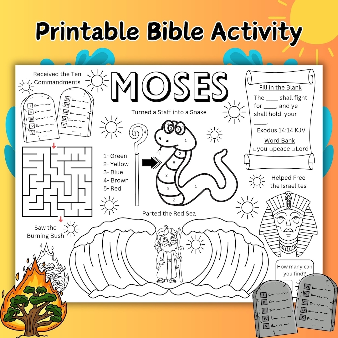 Free Printable Bible Activity Worksheets Free Printable Template