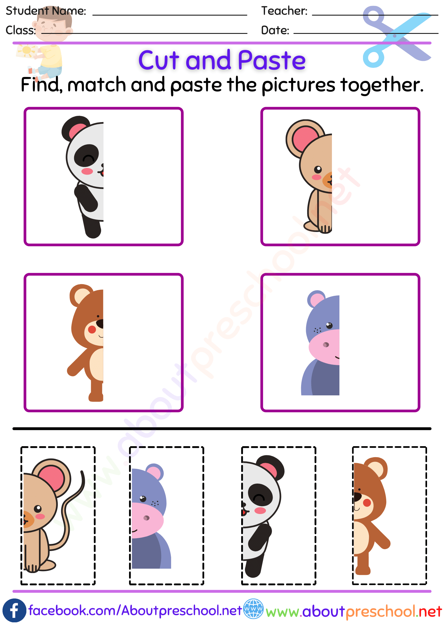 Free Printable Cut And Paste Worksheets