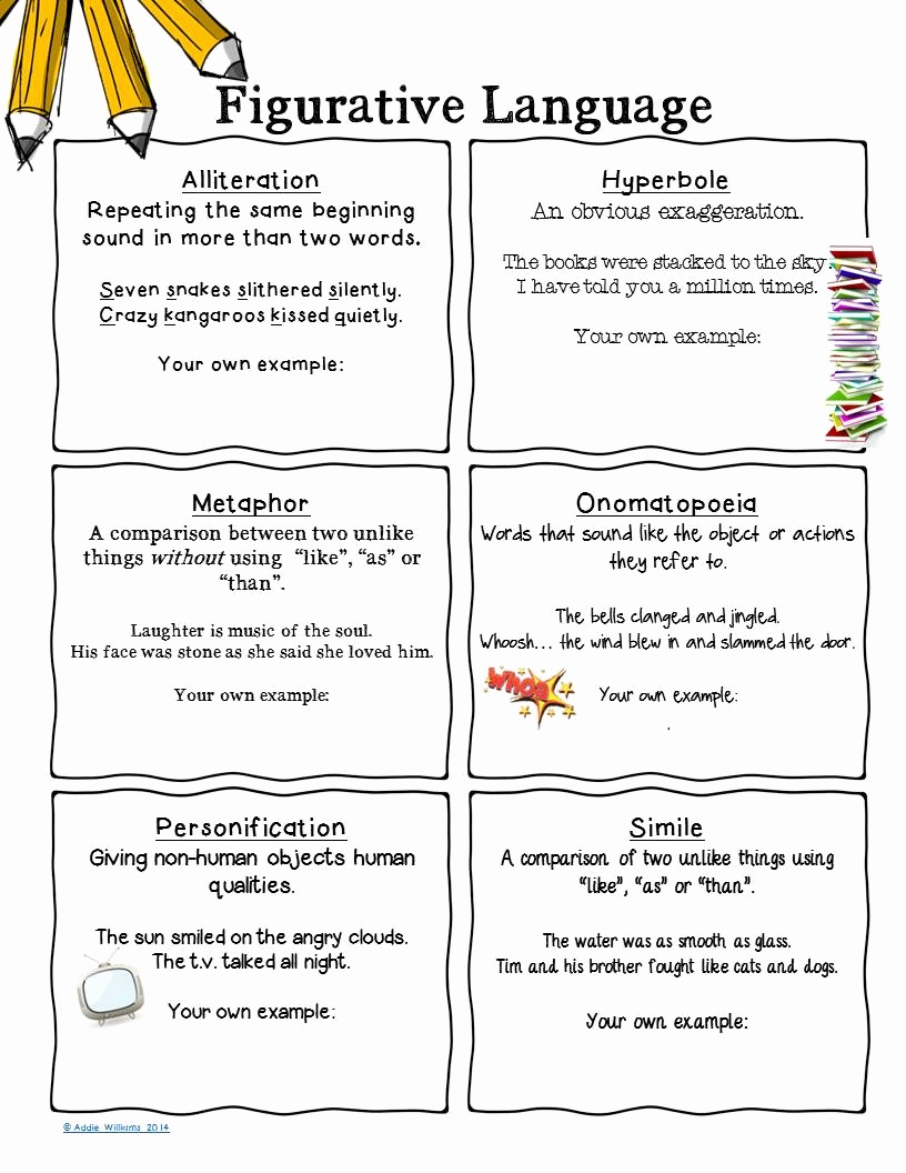 Free Printable Figurative Language Worksheets Inspirational 20 
