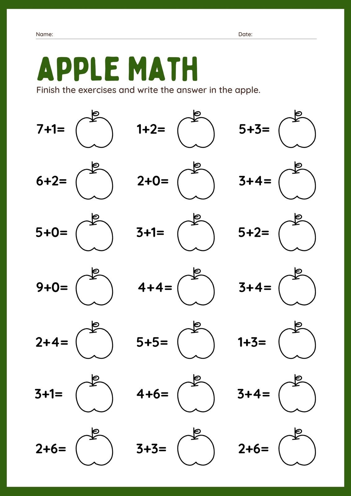 Free Printable First Grade Math Worksheets FREE Printable A Z Free Printable First Grade Math Worksheets FREE Printable A Z