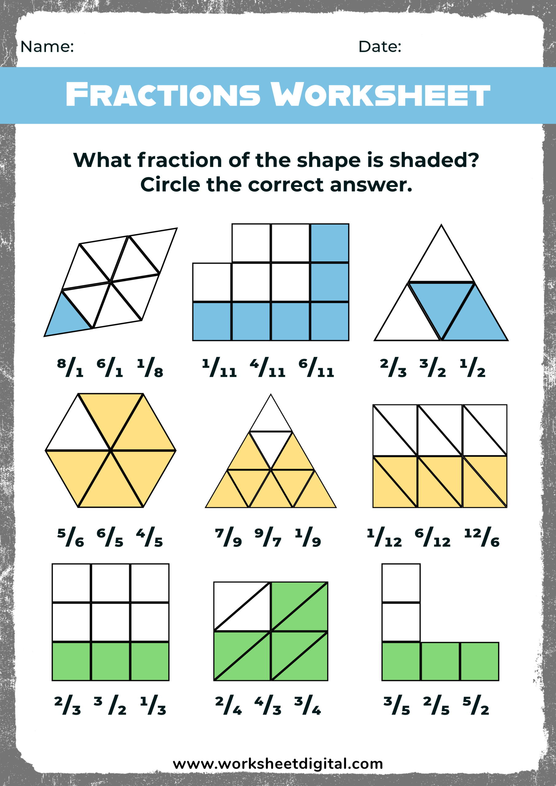 Free Printable Fraction Worksheets Fun Easy Printables For Everyone