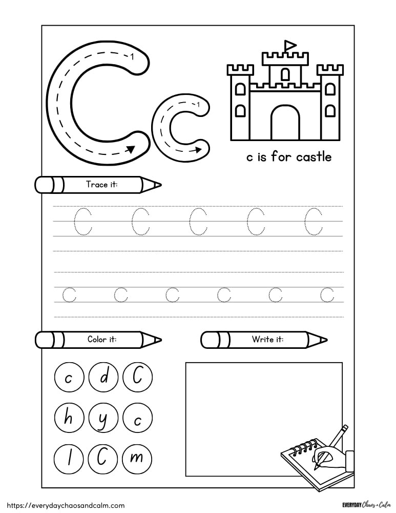 Free Printable Letter C Worksheets Free Printable Letter C Worksheets