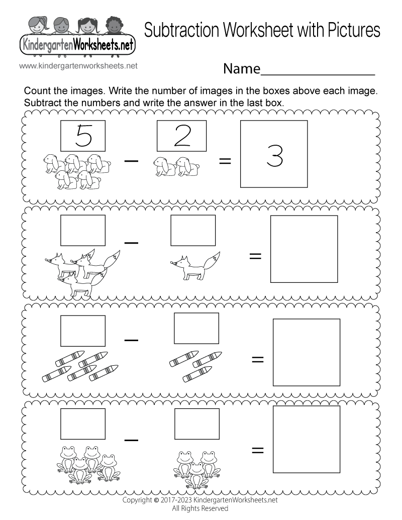 Free Printable Math Subtraction Worksheet For Kindergarten Free Printable Math Subtraction Worksheet For Kindergarten