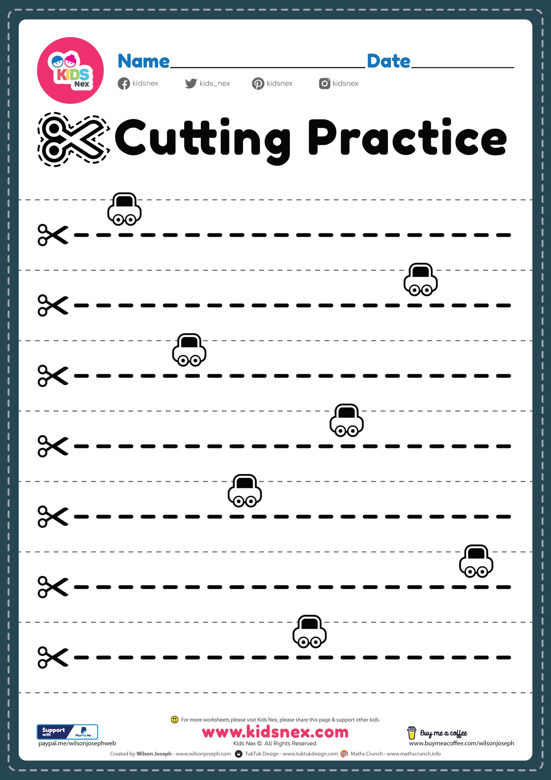 preschool cutting practice worksheets