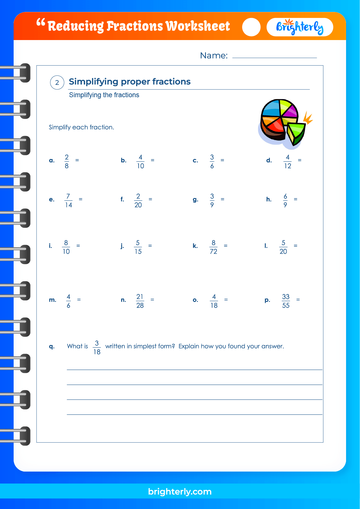 FREE Printable Reducing Fractions Worksheets For Kids PDFs Brighterly FREE Printable Reducing Fractions Worksheets For Kids PDFs Brighterly