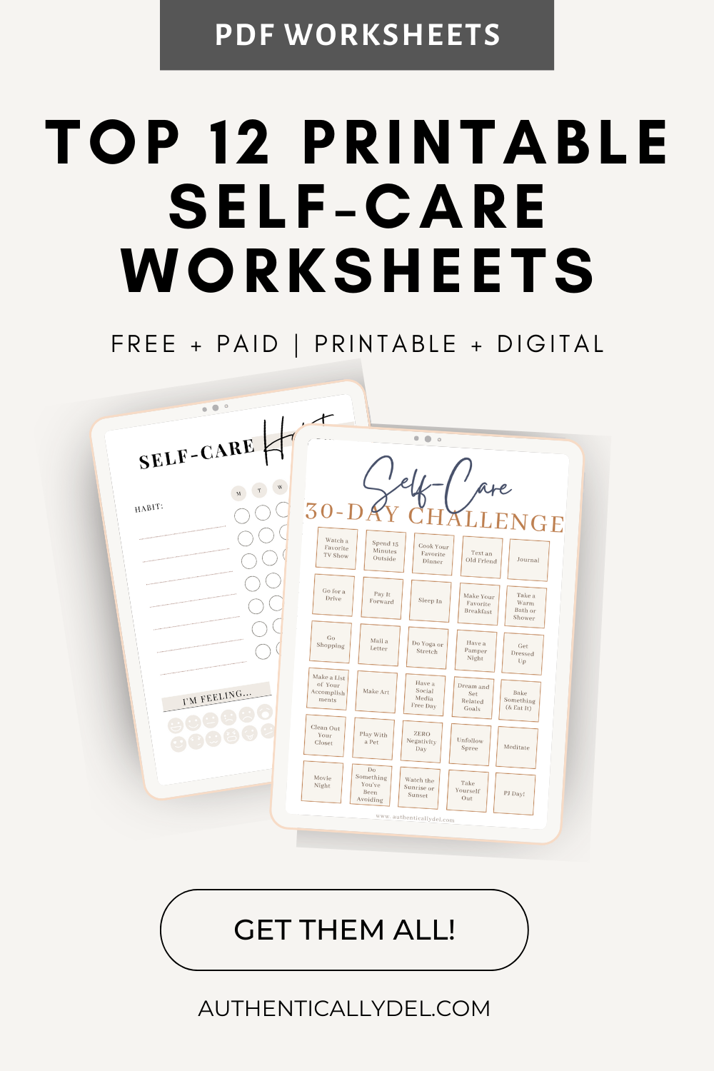 self care worksheets