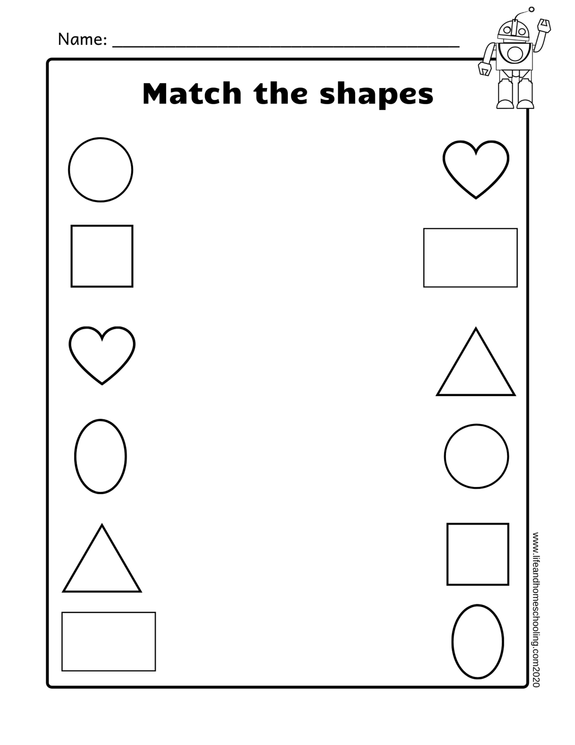Free Printable Shapes Worksheets For Kindergarten