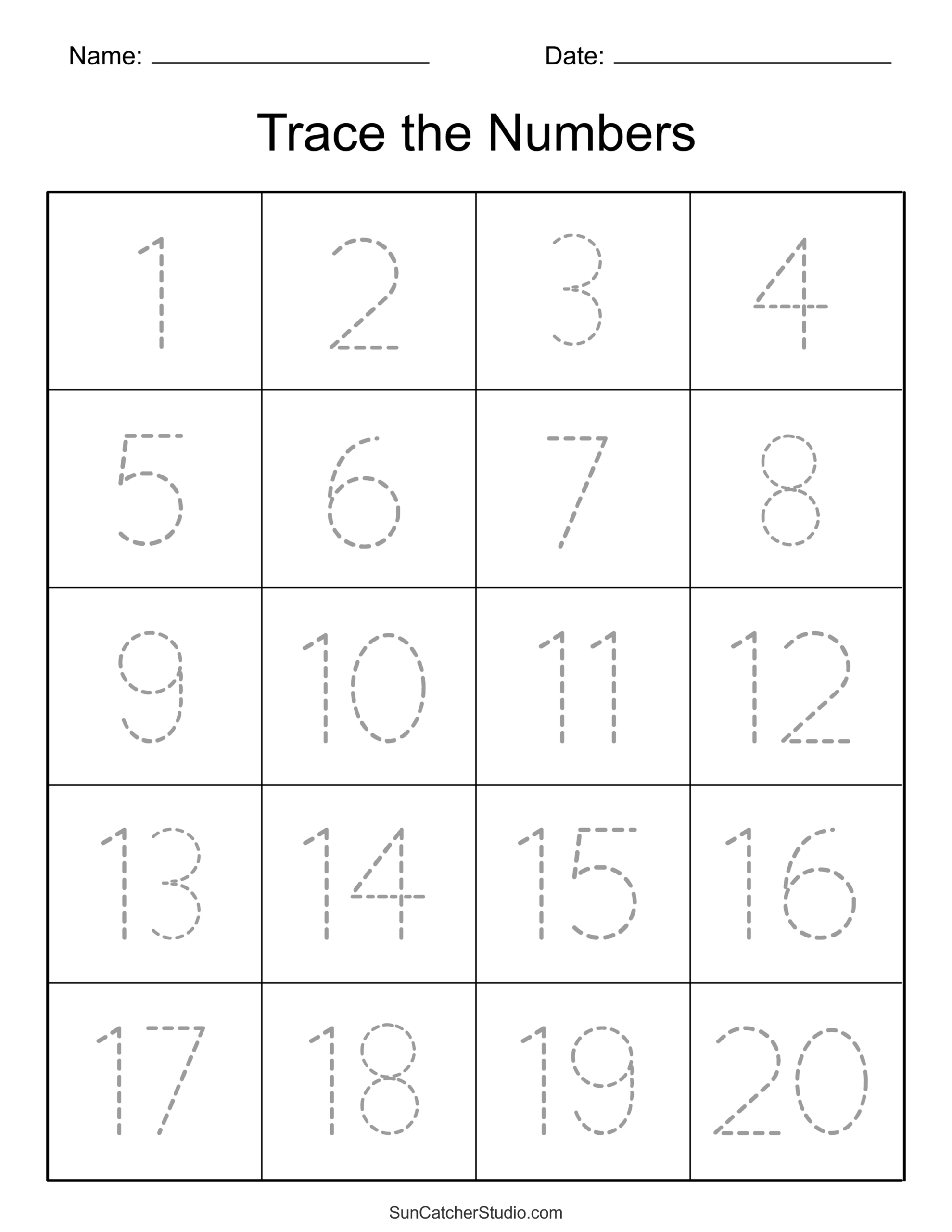 free printable tracing worksheets