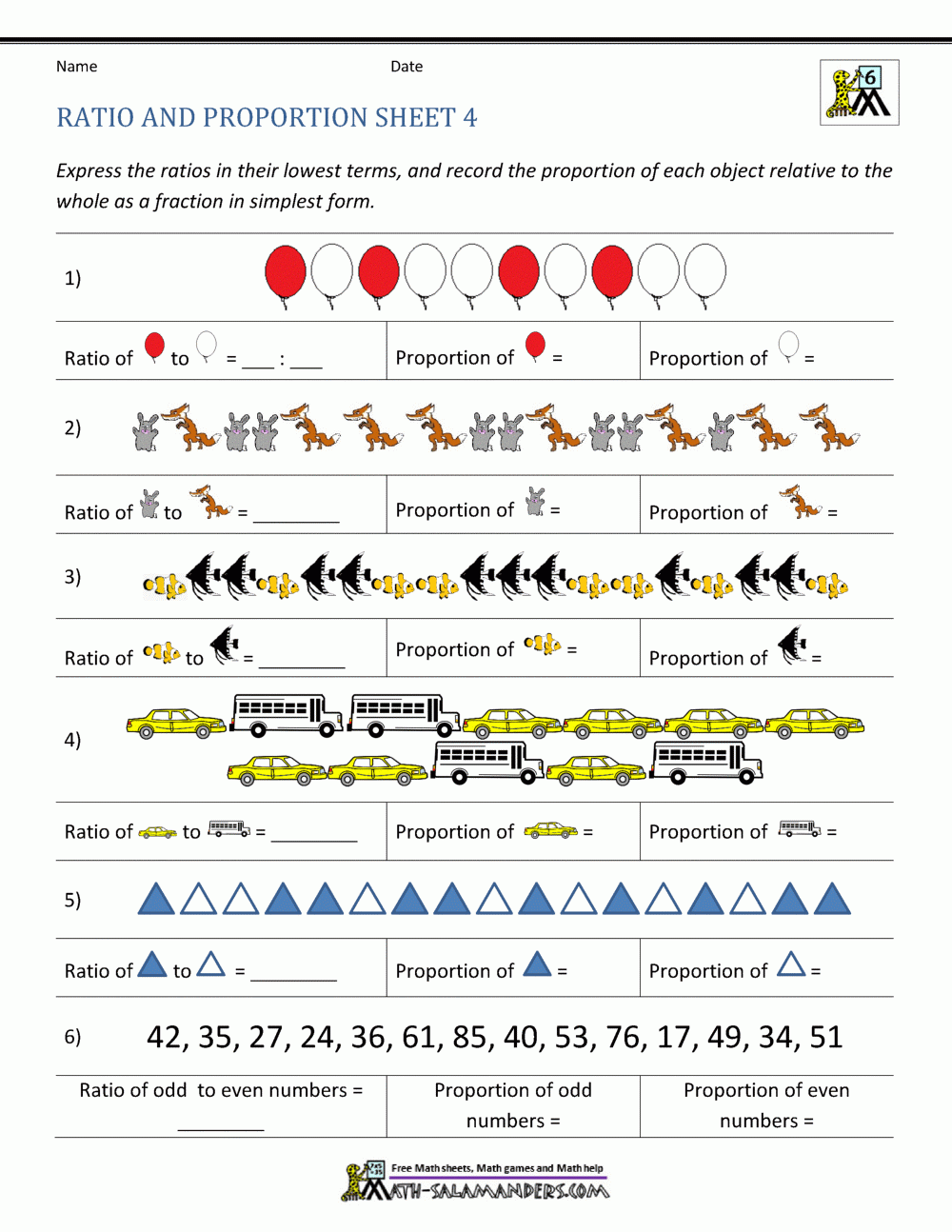 FREE Ratios And Proportions Worksheets PDFs Brighterly Worksheets 