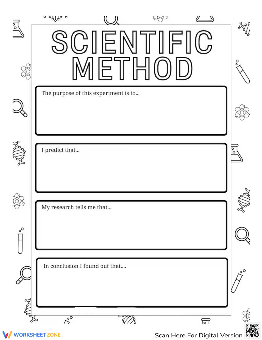 Free Scientific Method Worksheet Printable Worksheets Library