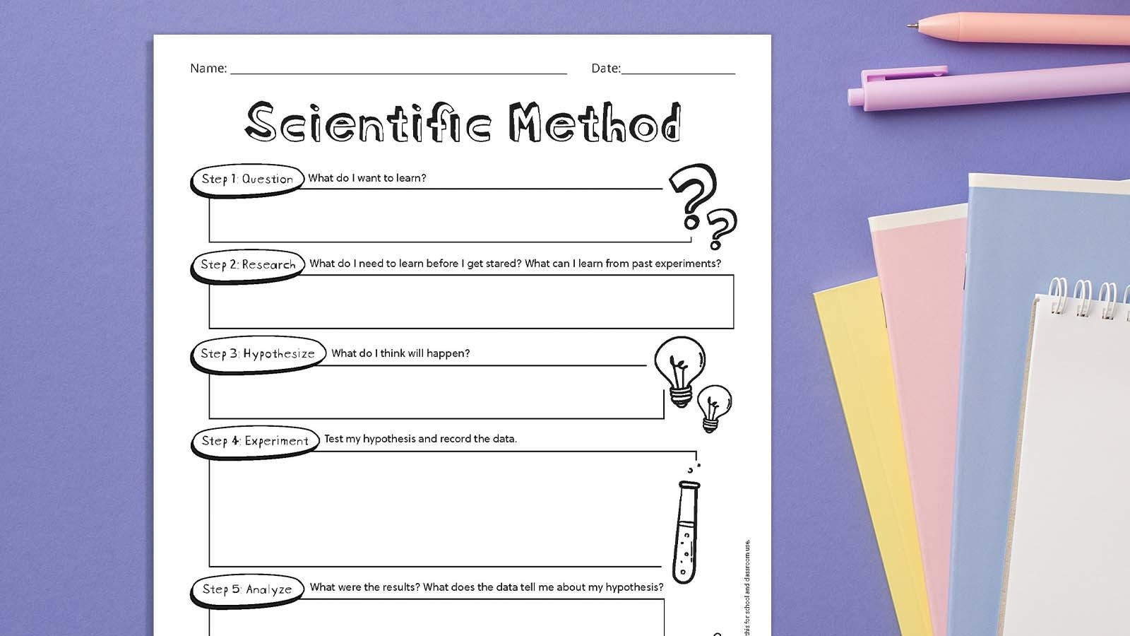 scientific method worksheet