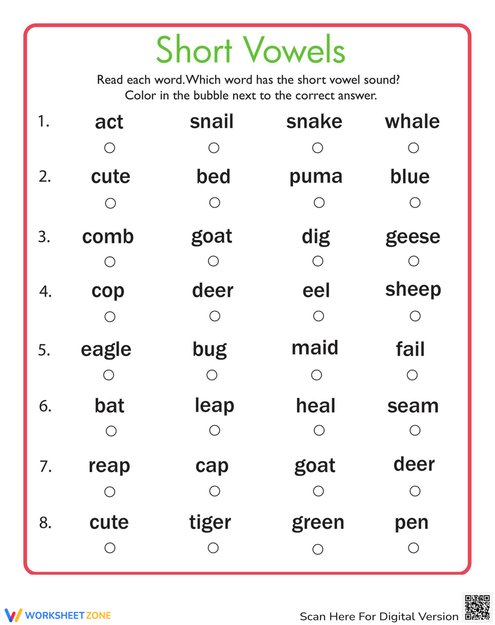 FREE Short Vowels Sound Picture Reference MyTeachingStation FREE Short Vowels Sound Picture Reference MyTeachingStation
