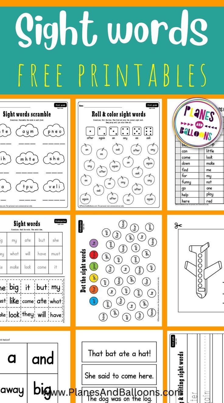 Free Sight Word Worksheets And Printables Artofit