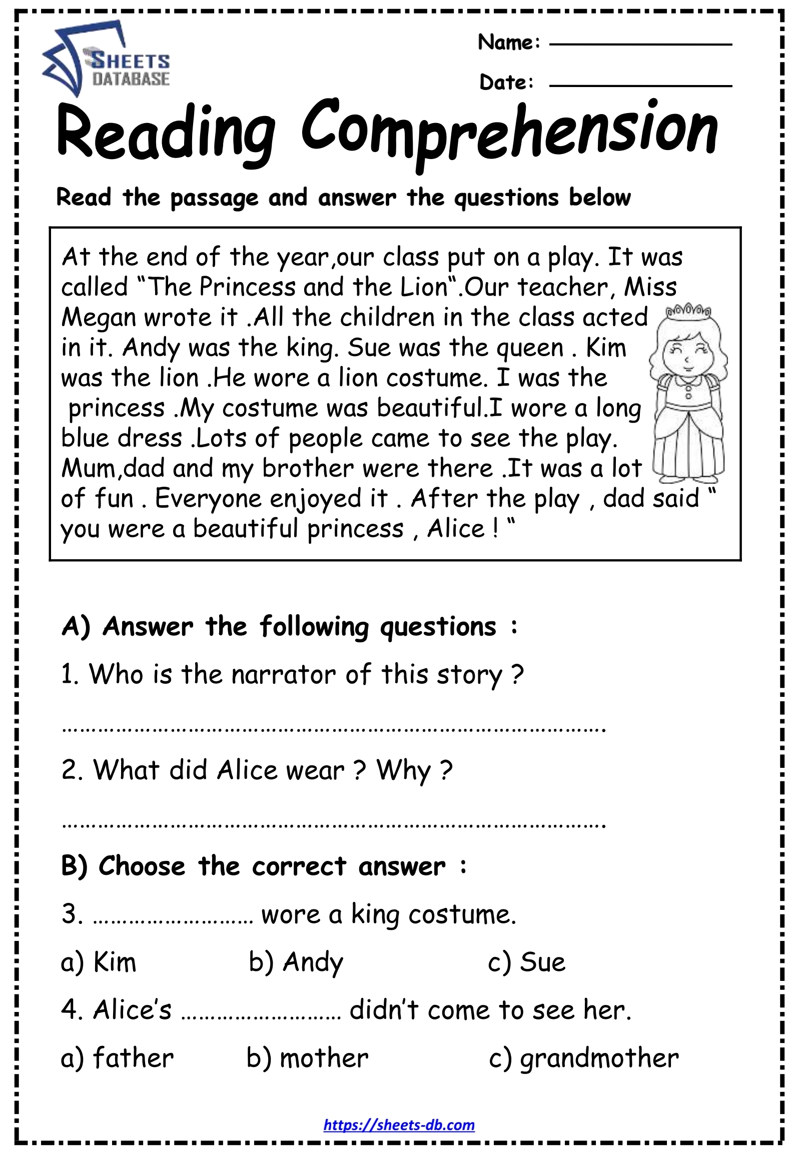Free Third Grade Reading Comprehension Sheets Free Third Grade Reading Comprehension Sheets