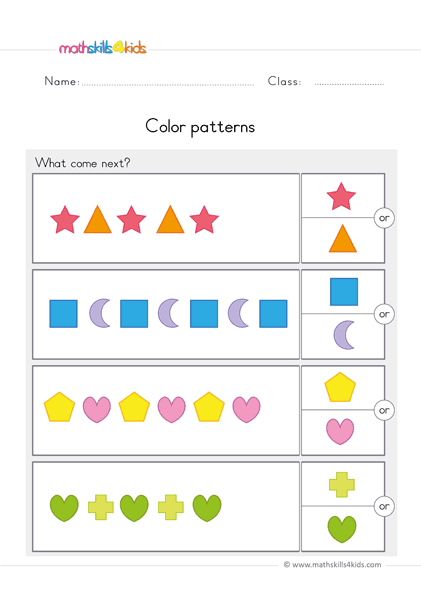 Fun And Easy Pattern Worksheets For Preschool Kids Fun And Easy Pattern Worksheets For Preschool Kids