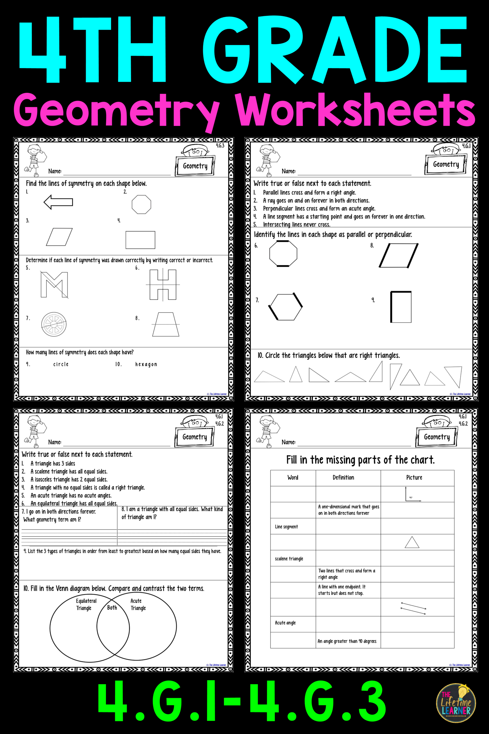Geometry Worksheets For 4Th Graders Writing Practice Worksheet Geometry Worksheets For 4Th Graders Writing Practice Worksheet