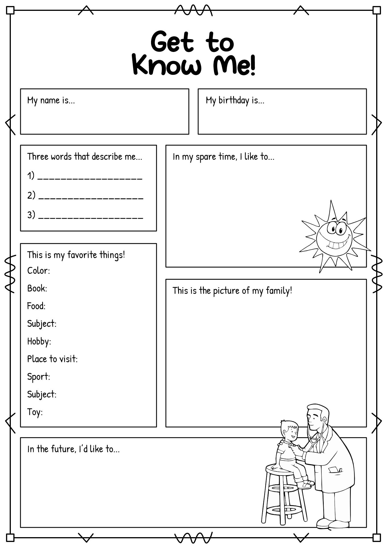 Get To Know You Worksheet Get To Know You Worksheet
