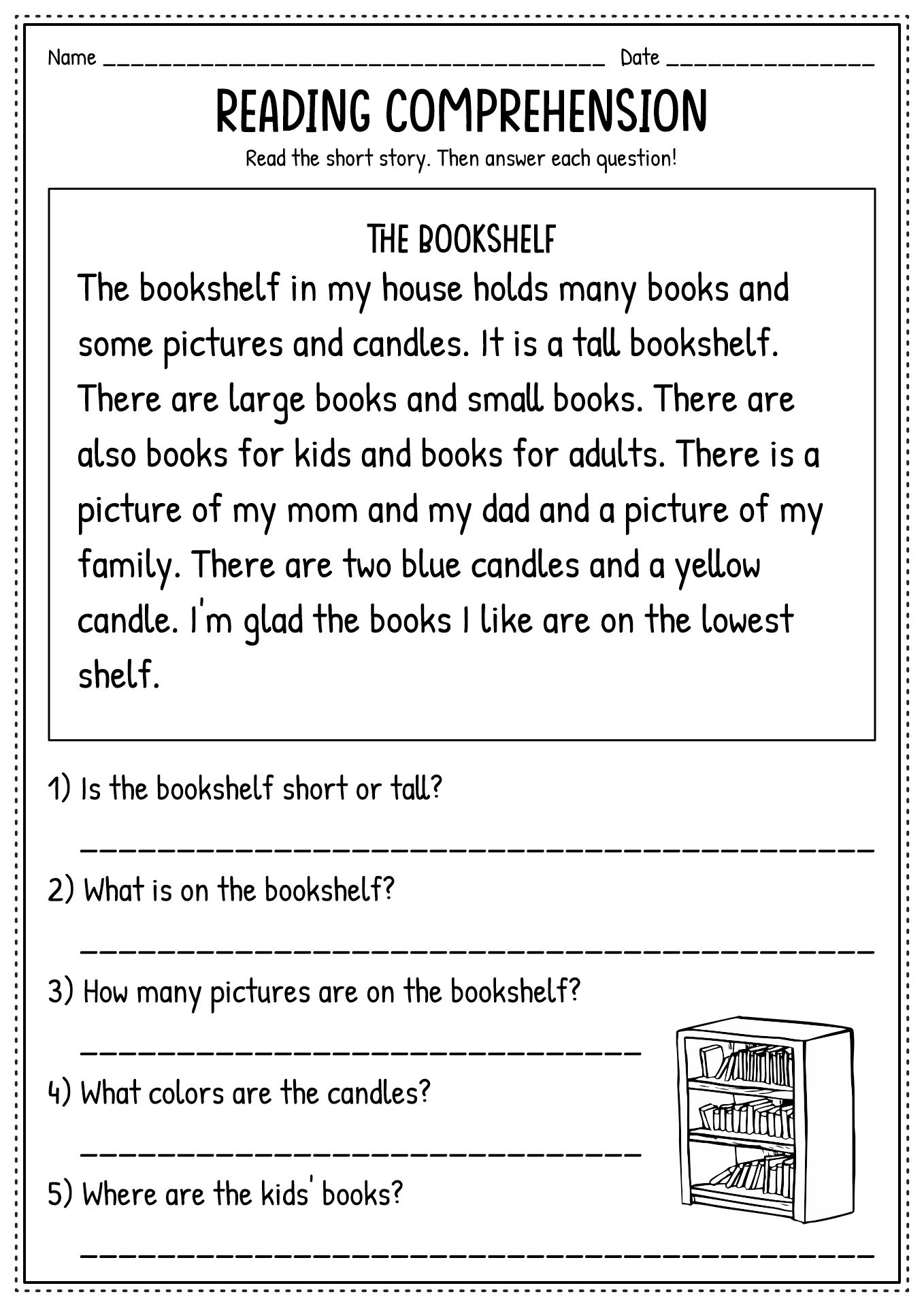 reading comprehension worksheets 2nd grade