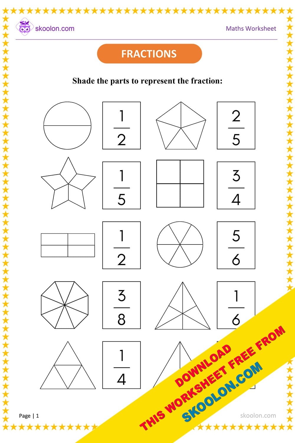 fractions worksheets grade 3