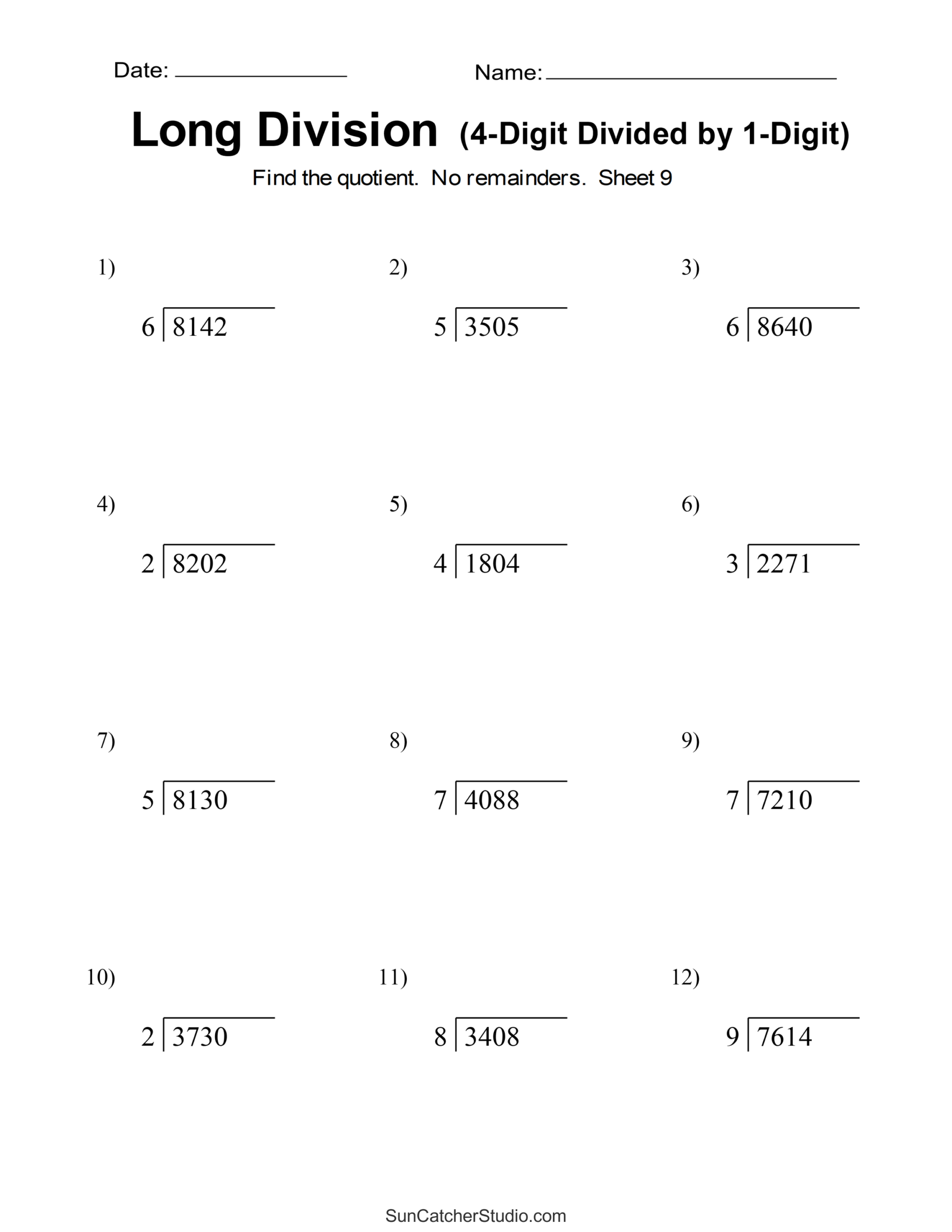 Grade 4 Math Division With Remainders Worksheets Grade 4 Math Division With Remainders Worksheets