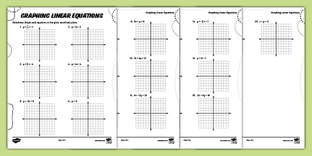 Graphing Linear Equations Worksheet PDF Twinkl USA Graphing Linear Equations Worksheet PDF Twinkl USA