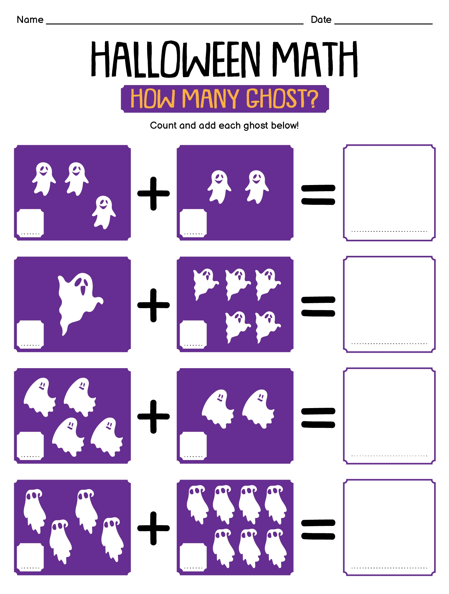 Halloween Math Worksheets Halloween Math Worksheets