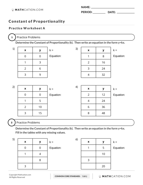 How To Find The Constant Of Proportionality Definition Examples And 