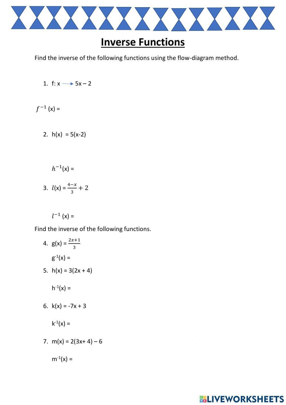 Inverse Functions Interactive Worksheet Worksheets Library Inverse Functions Interactive Worksheet Worksheets Library
