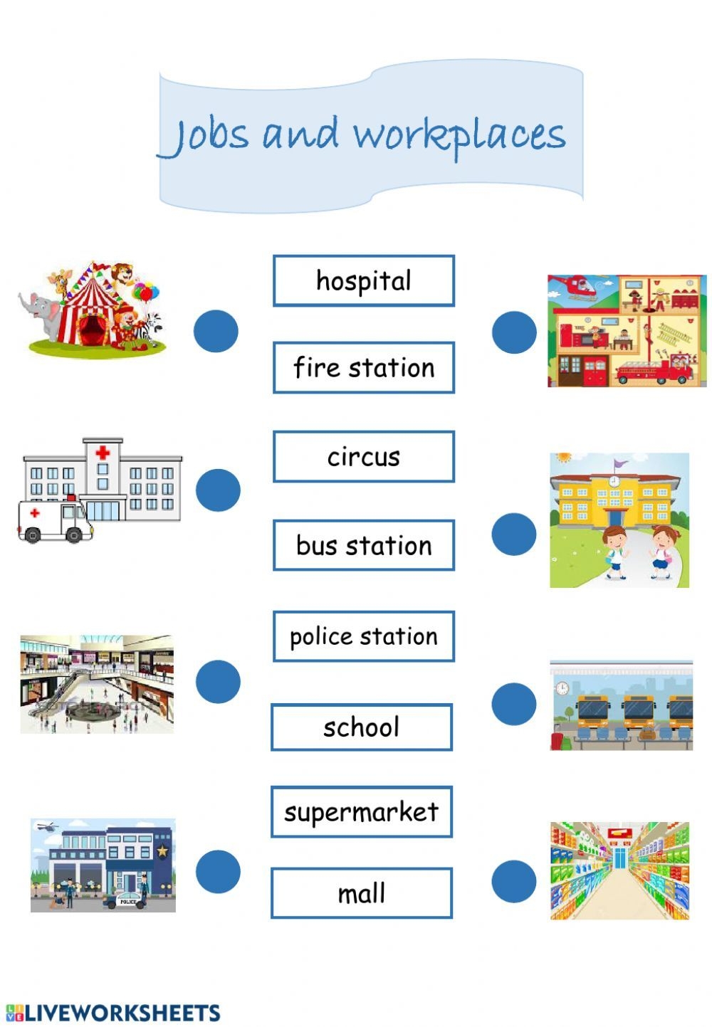 Jobs And Work Places 2 Interactive Worksheet Worksheets For Kids Jobs And Work Places 2 Interactive Worksheet Worksheets For Kids