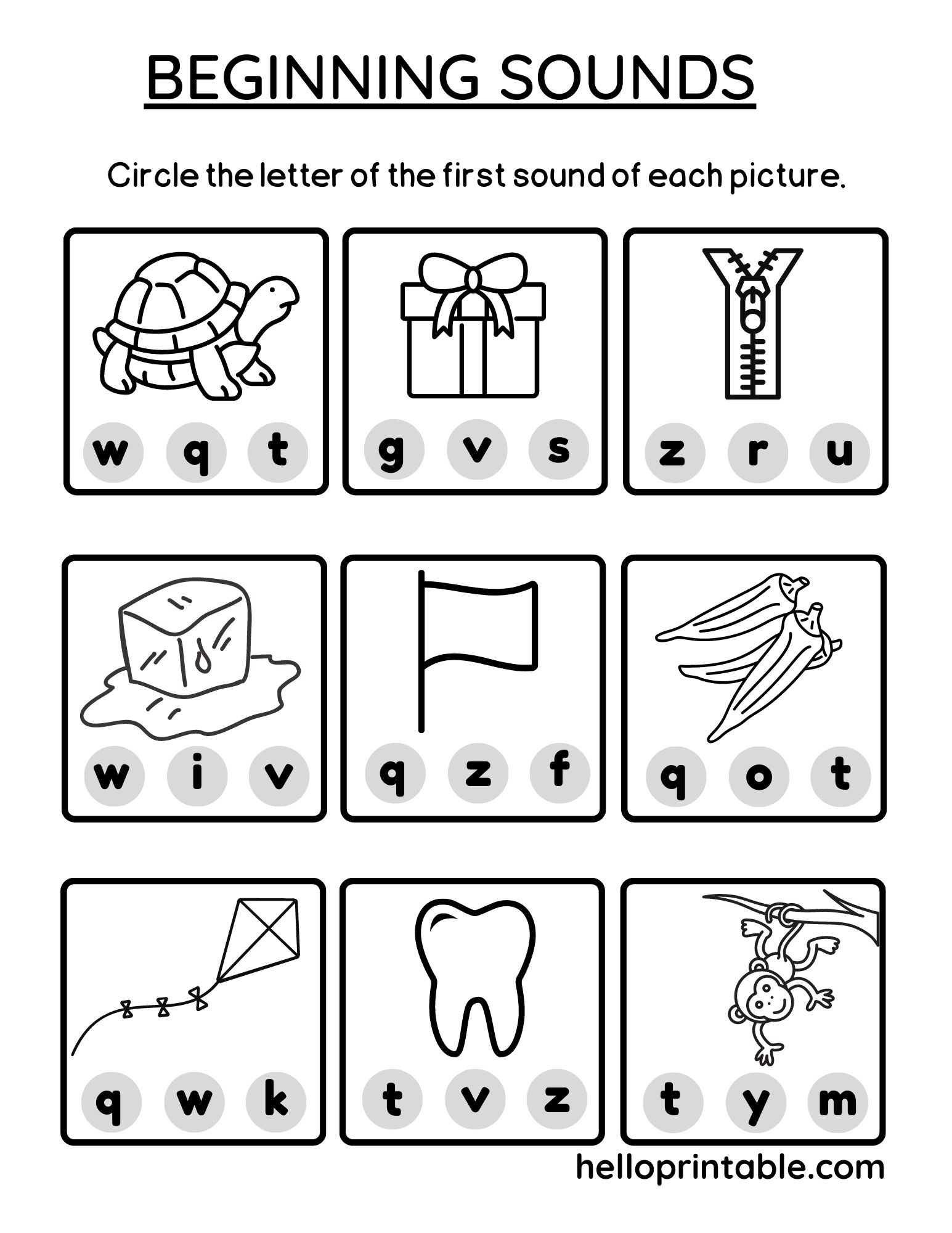 Kindergarten Beginning Sounds Practice Worksheets Helloprintable Kindergarten Beginning Sounds Practice Worksheets Helloprintable
