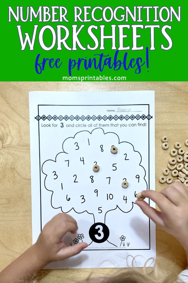 number identification worksheets