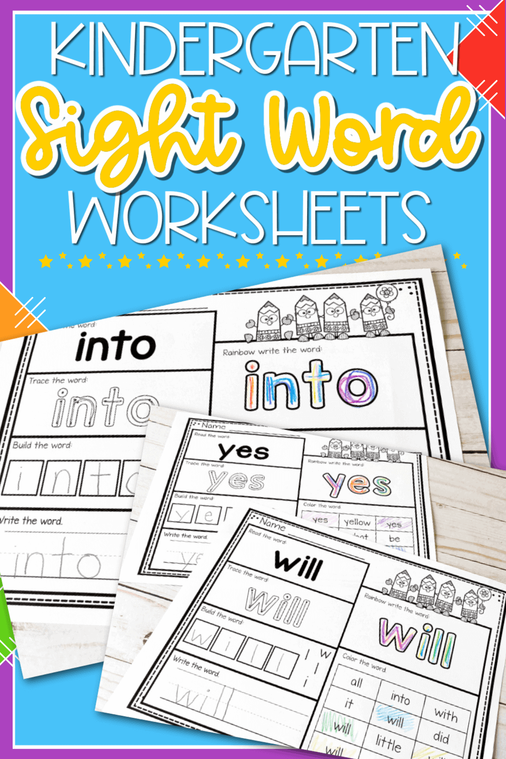 Kindergarten Worksheets Sight Words Kindergarten Worksheets Sight Words