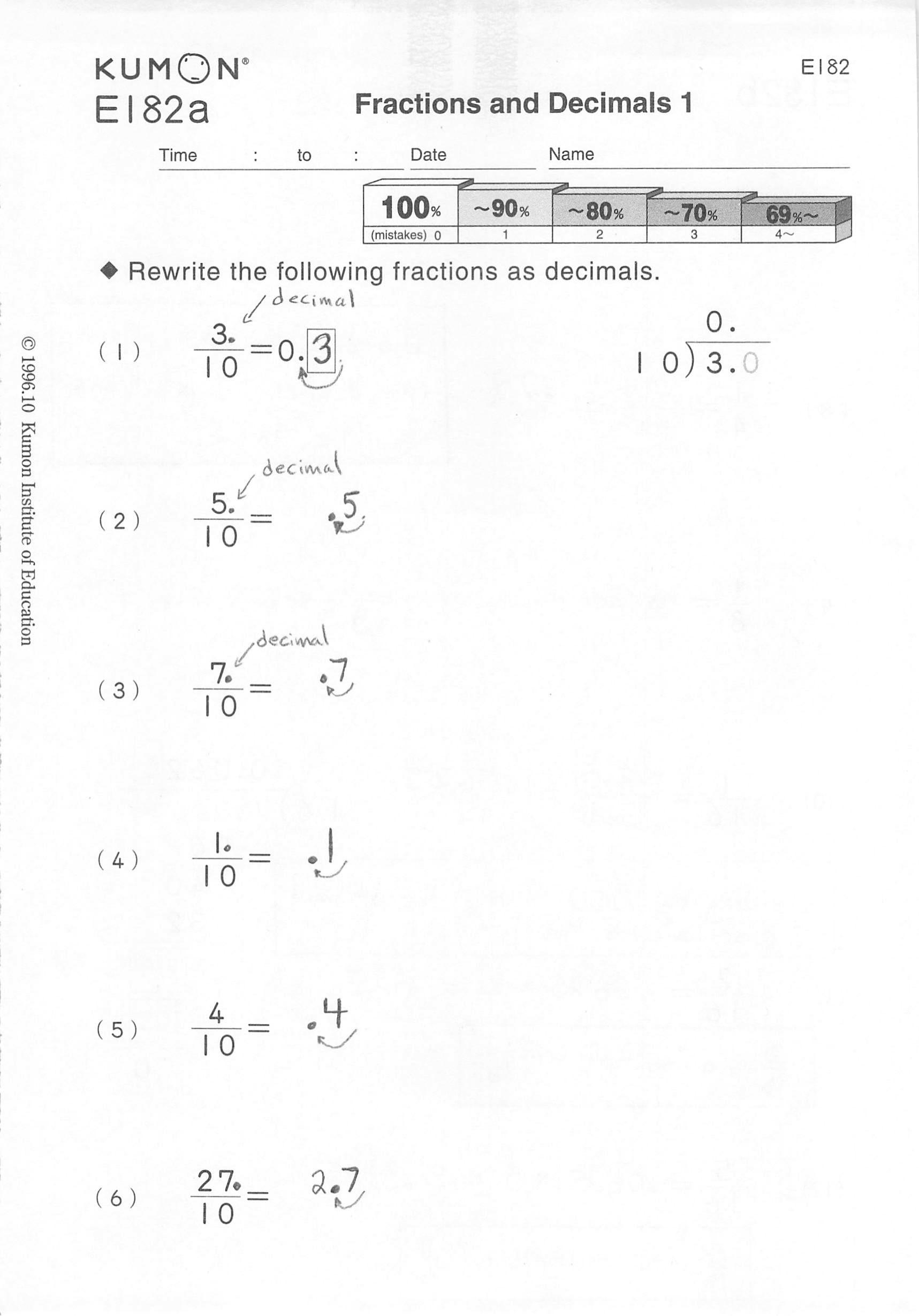 Kumon Math Worksheets Free Printable
