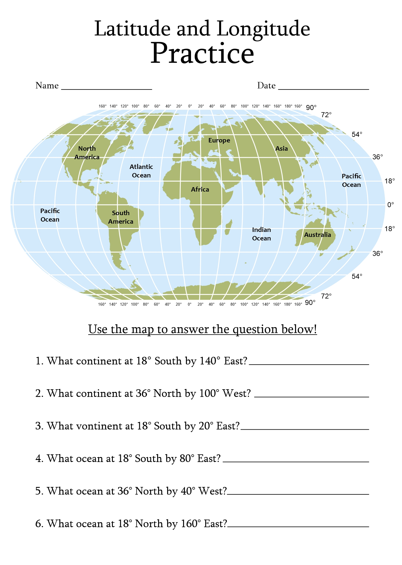 Latitude And Longitude Interactive Worksheet Worksheets Library