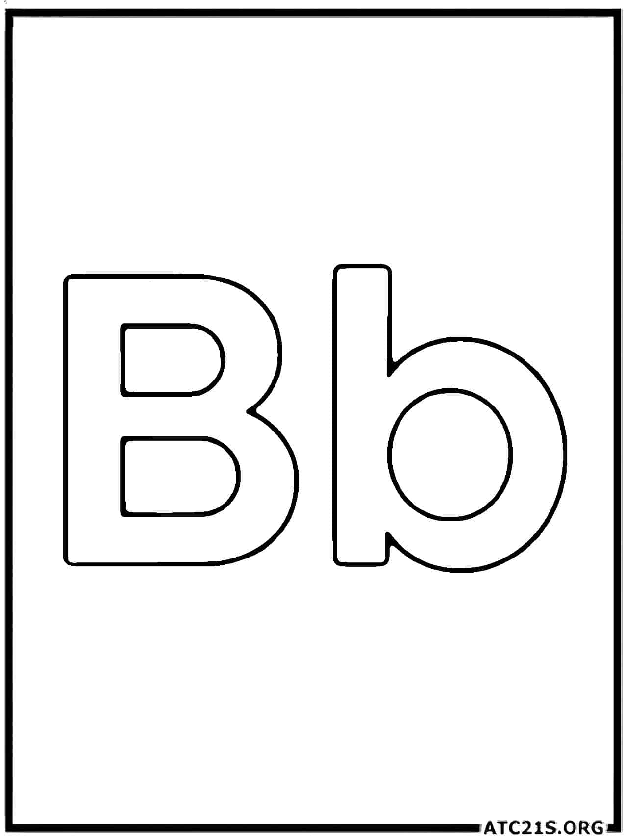 Letter B Coloring Worksheet