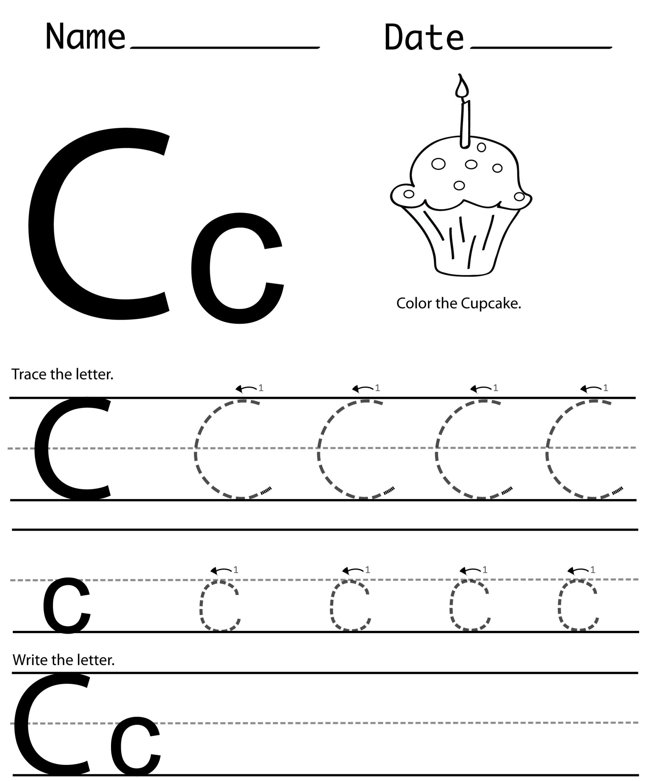 Letter C Worksheets Preschool Letter C Worksheets Preschool