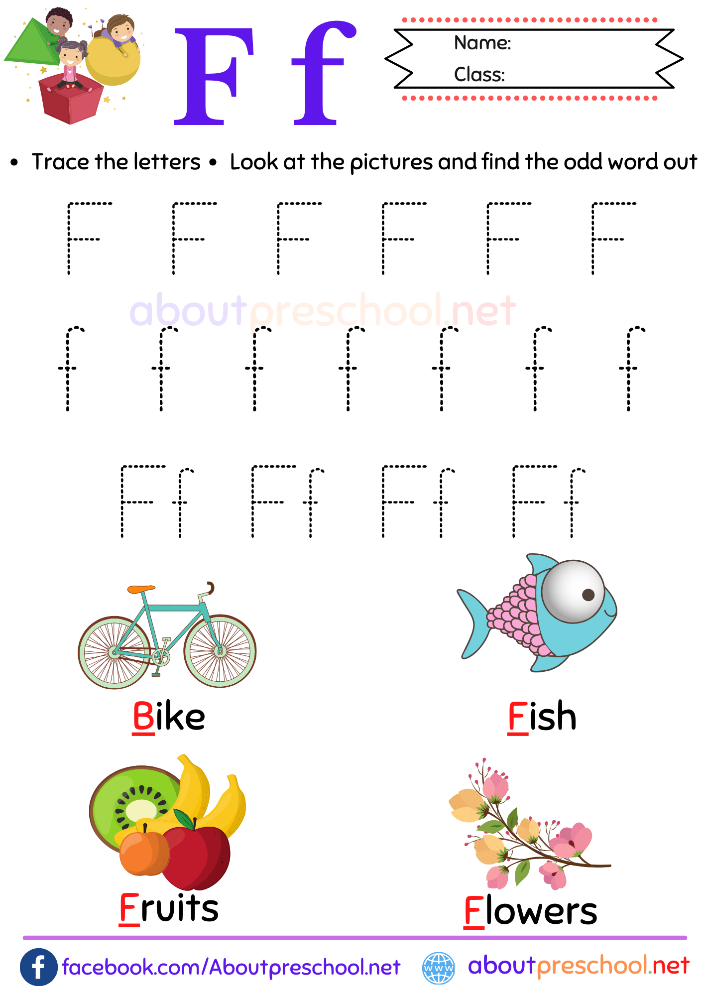 Letter F Worksheets Preschool Letter F Worksheets Preschool