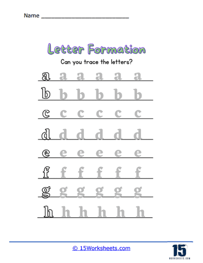 Letter Formation Practise