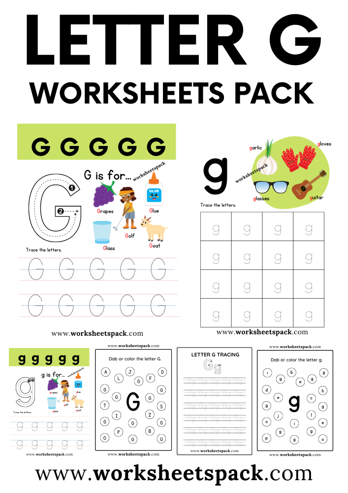 Letter G Worksheets