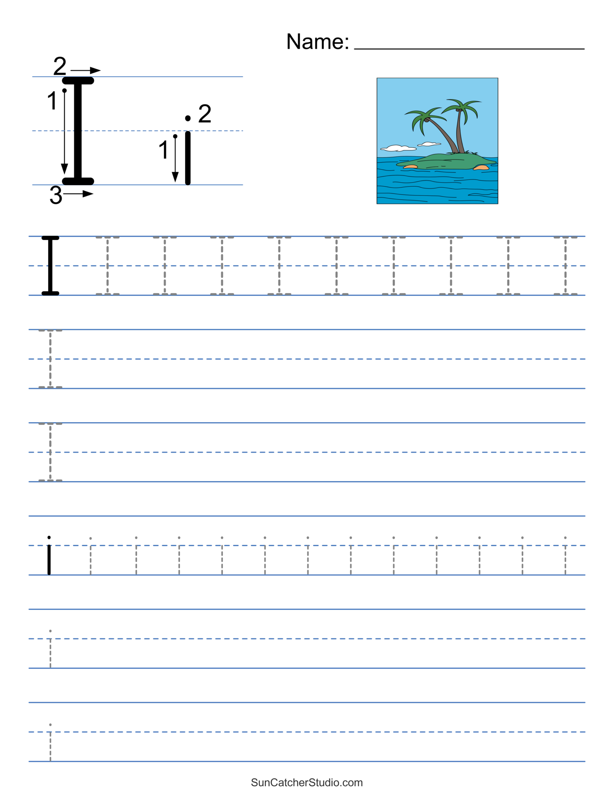 tracing letter i worksheets tracing letter i worksheets