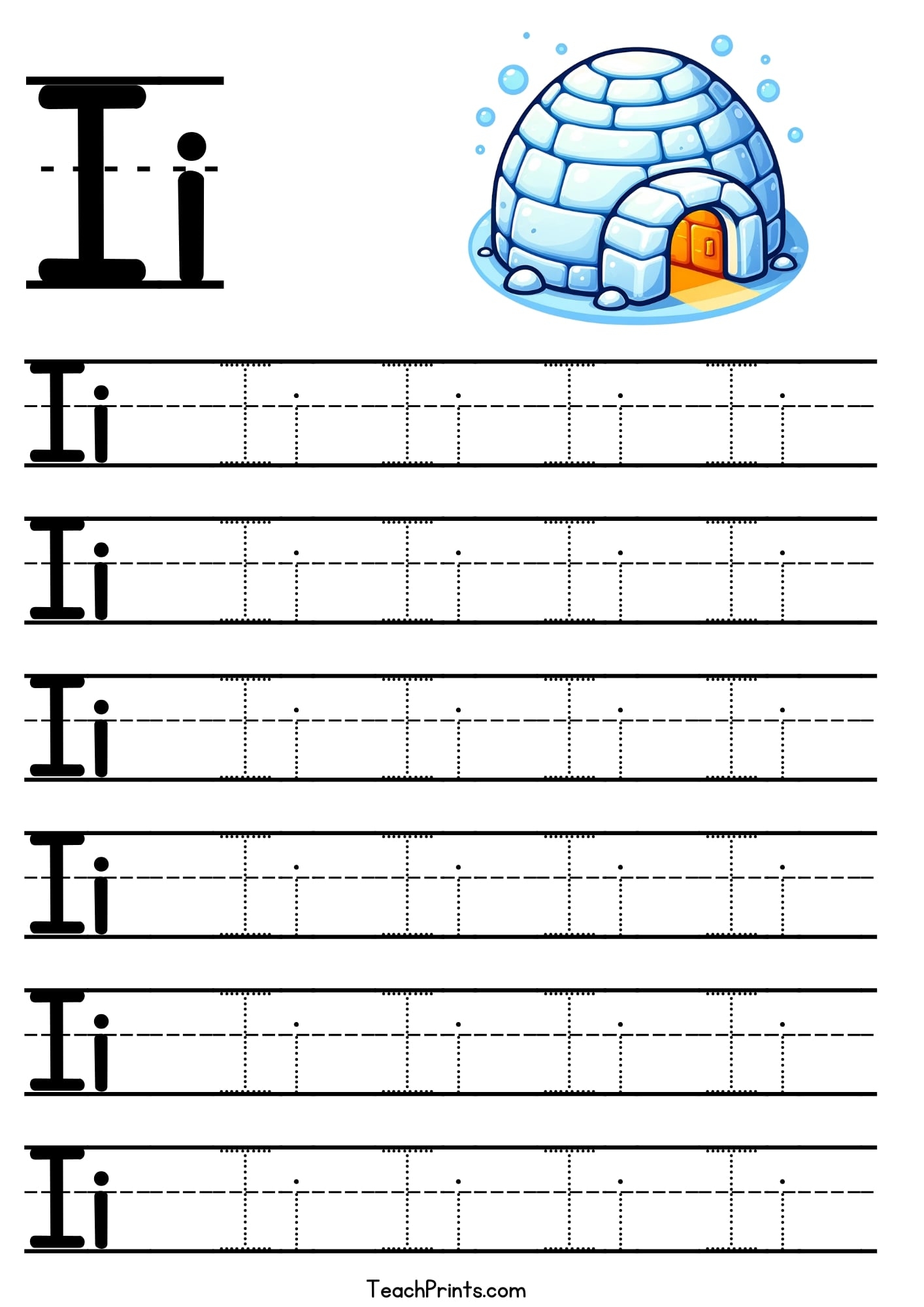 Letter I Tracing Worksheets Jenny Printable