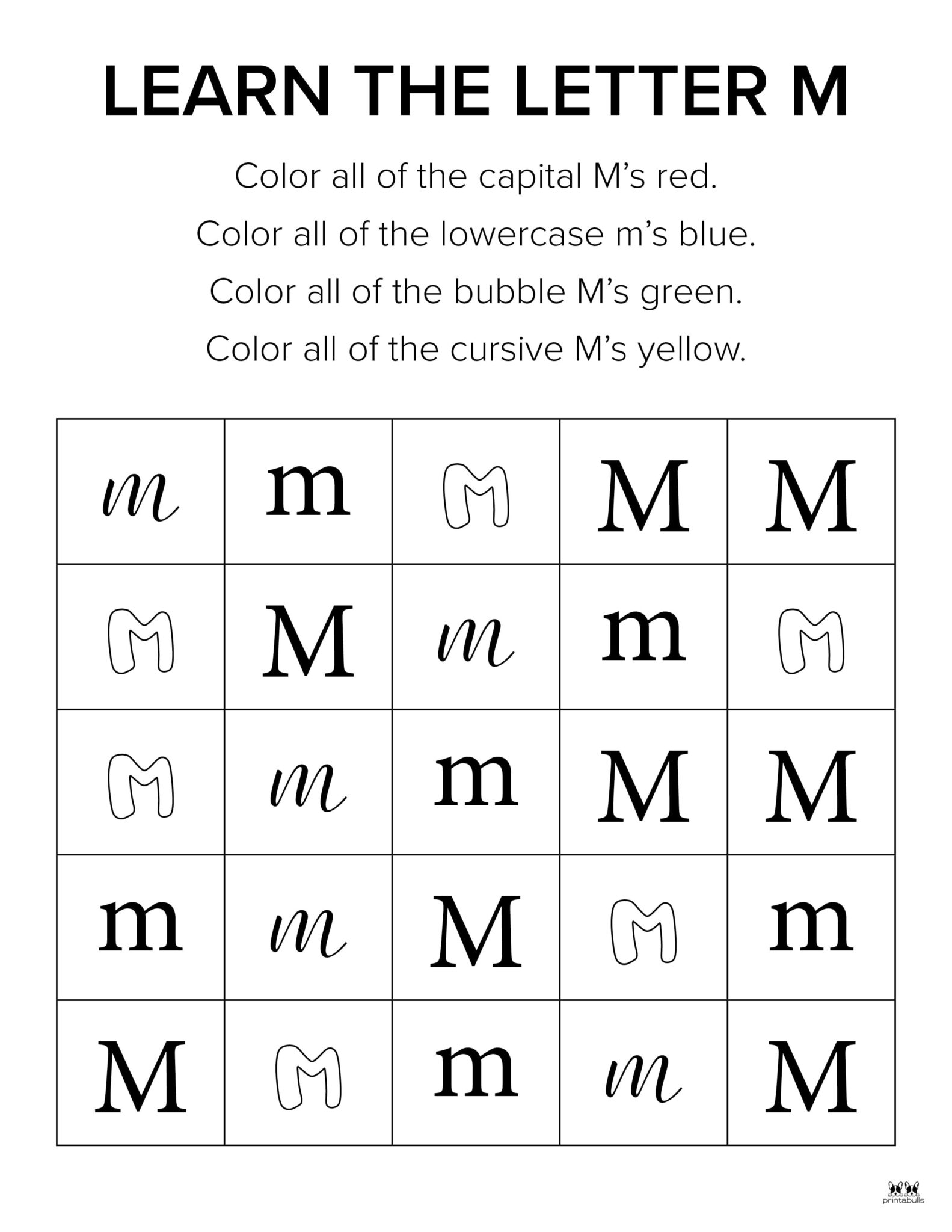 Letter M Worksheets 50 FREE Printables Printabulls
