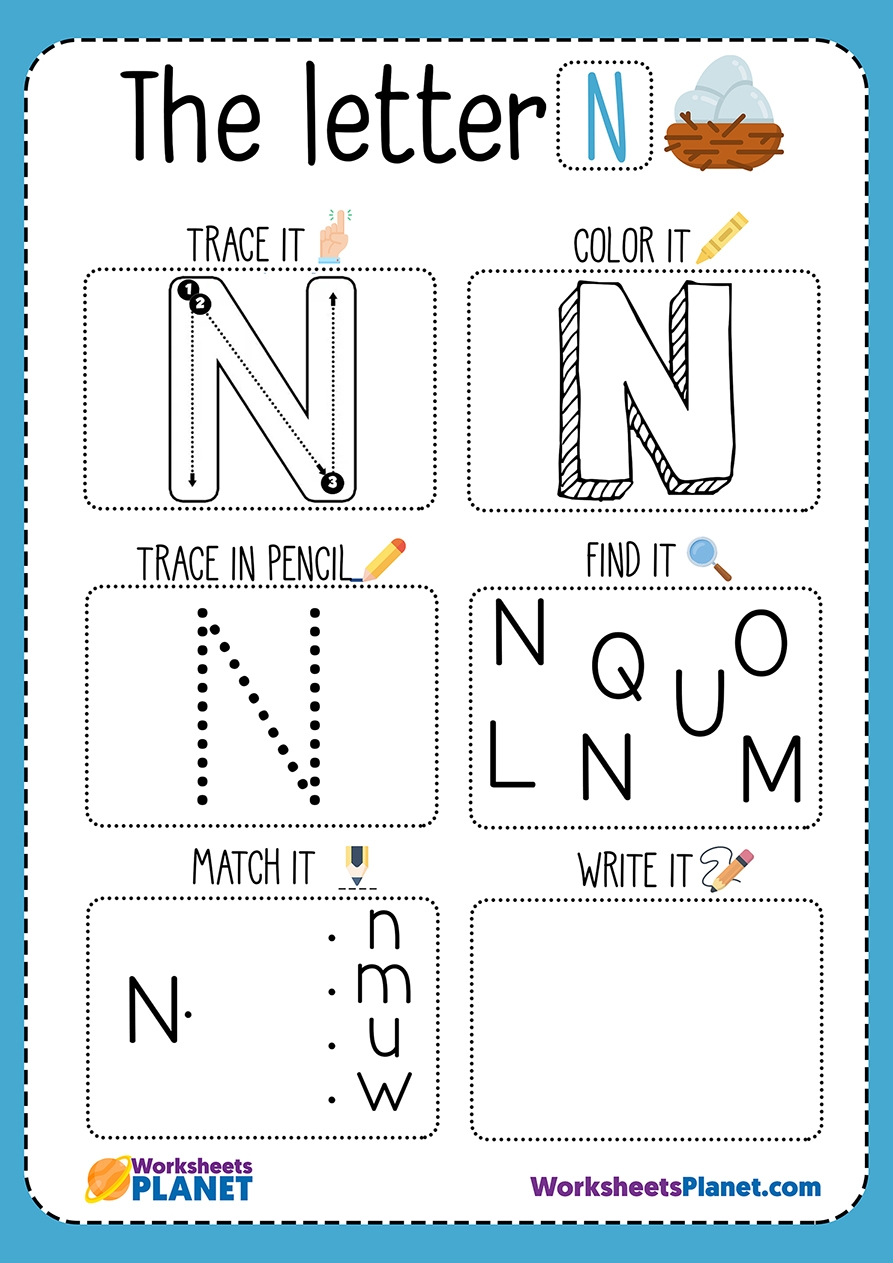 Letter N Worksheets Letter N Worksheets