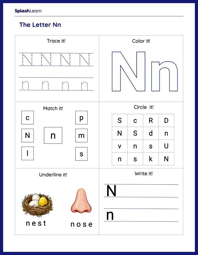 letter n worksheets letter n worksheets