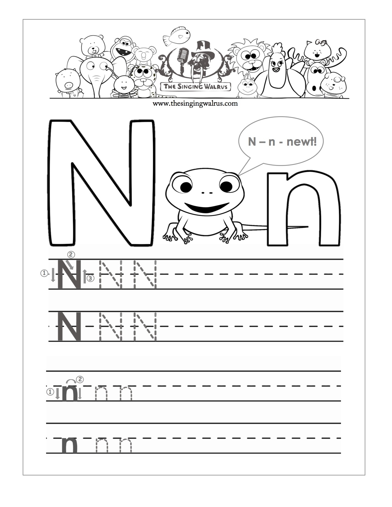 Letter N Worksheets Twisty Noodle AlphabetWorksheetsFree Letter N Worksheets Twisty Noodle AlphabetWorksheetsFree